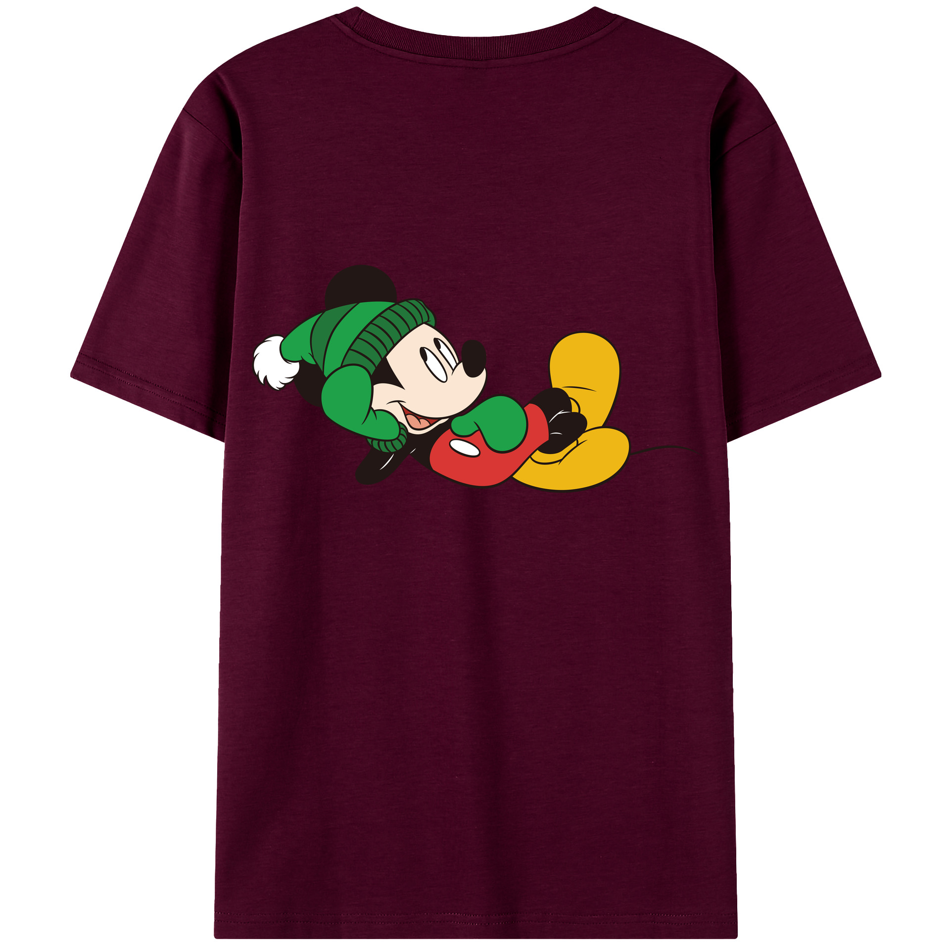 （画像用） ミッキーマウス Mickey Mouse レディース半袖Tシャツ(バックプリント)